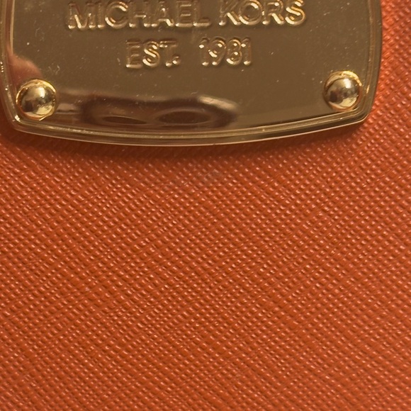 New Michael Kors Tangerine Satchel with Gold Accents - Picture 2 of 12